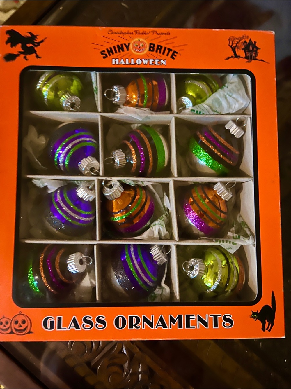 Christopher Radko Shiny Brite Halloween Glass Ornaments set of 12 - Picture 6 of 6